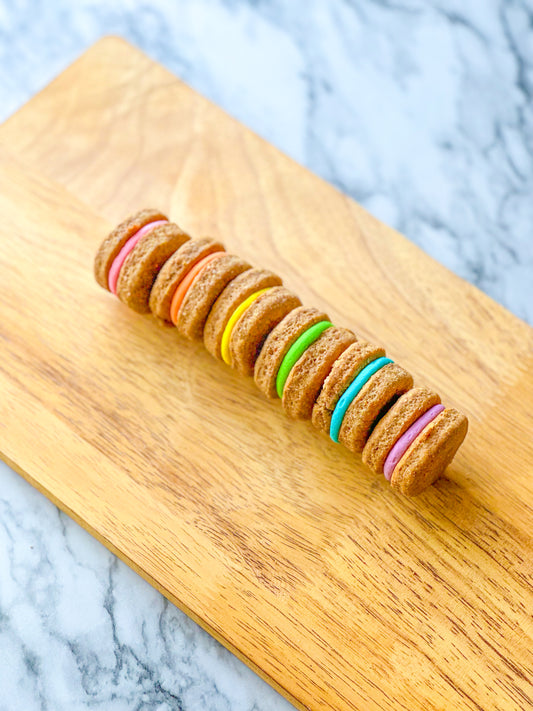 Peanut Butter Macrons Treats for Dogs  6 Pack